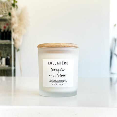 Lavender & Eucalyptus 100% Essential Oil Candle