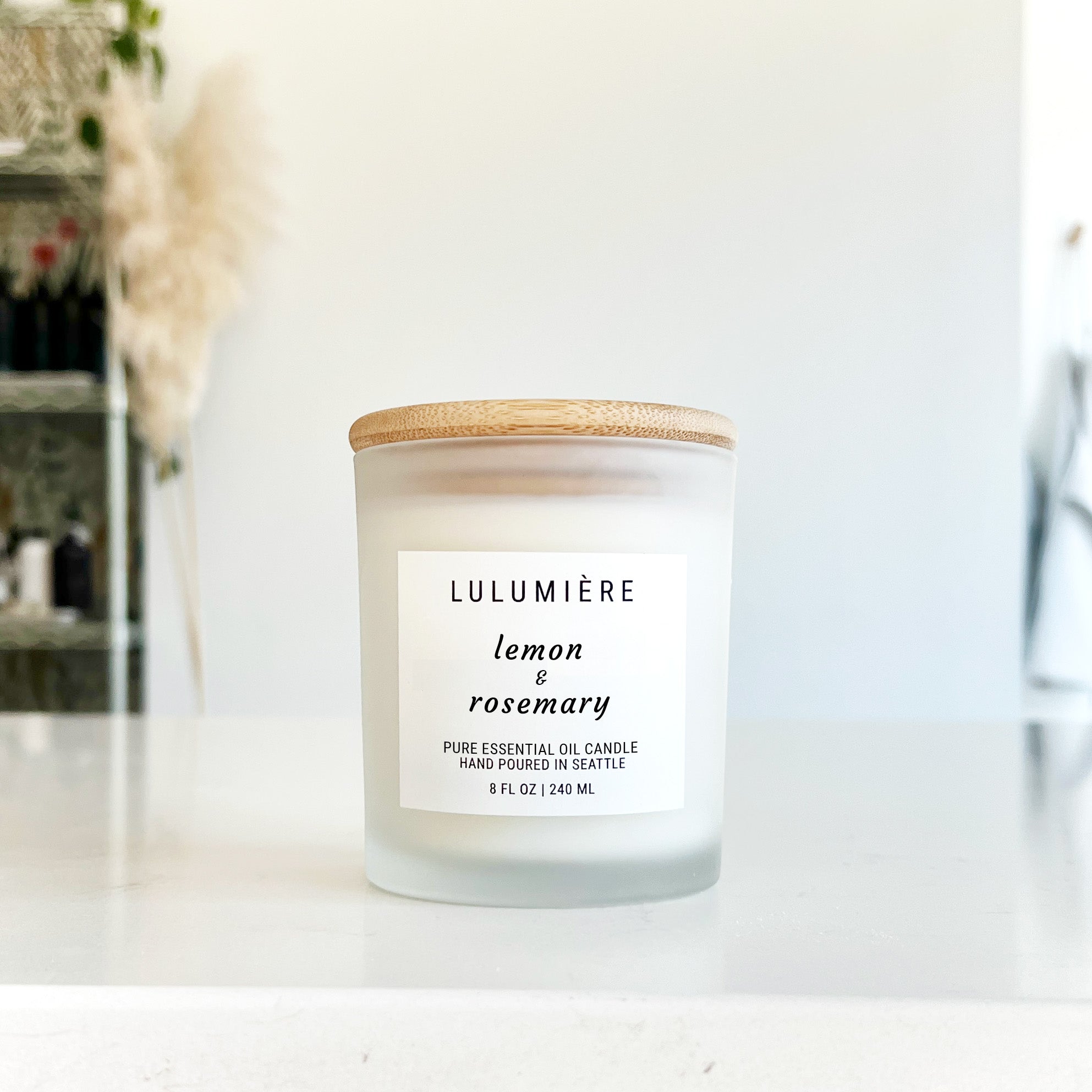 Lemon & Rosemary 100% Essential Oil Candle