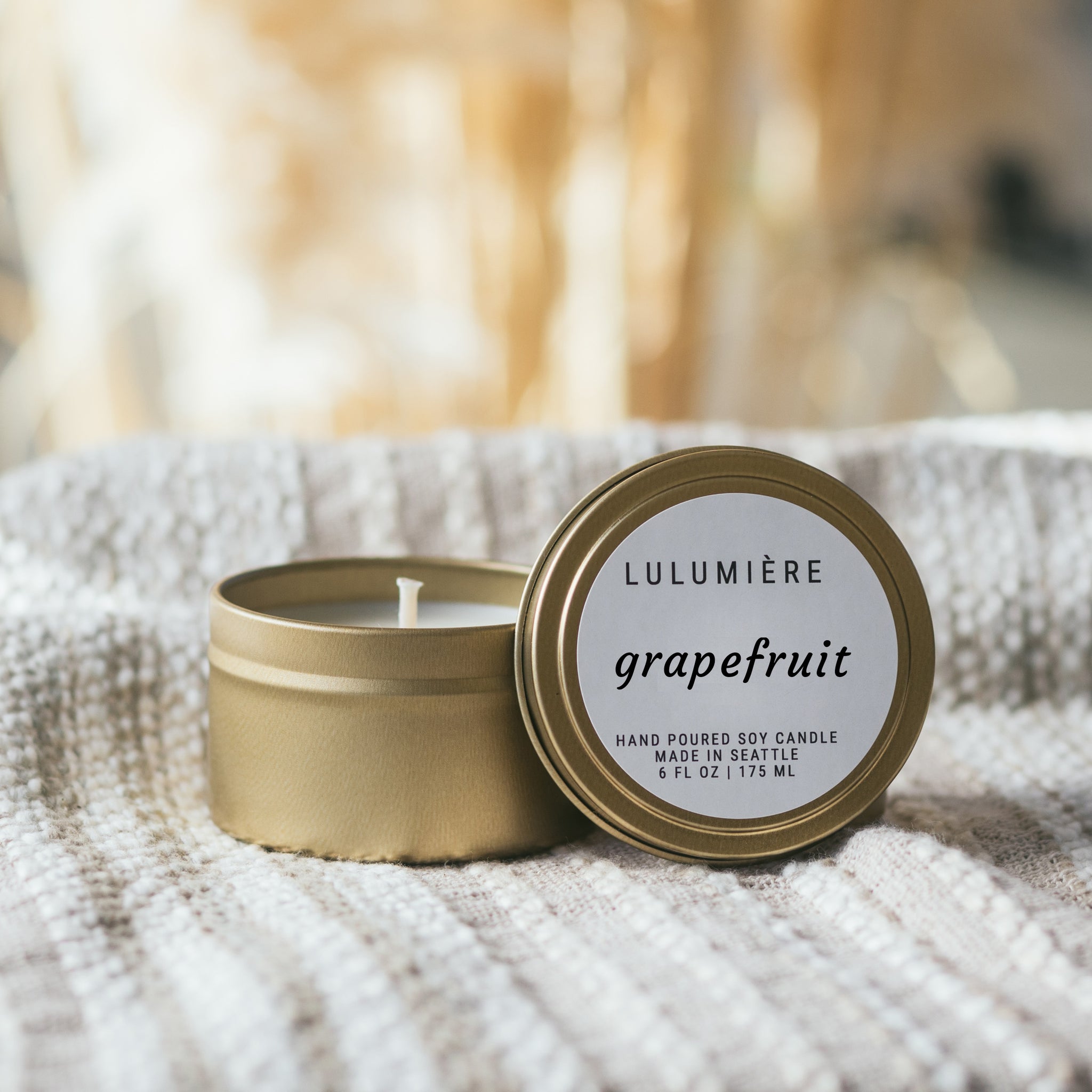 Grapefruit Gold Tin Candle