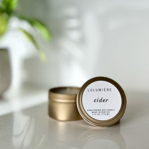 Cider Gold Tin Candle