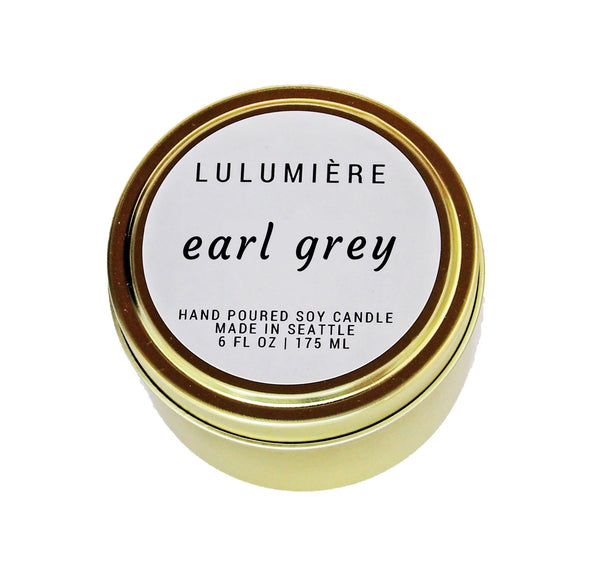 Earl Grey Gold Tin Candle