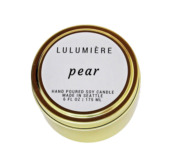 Pear Gold Tin Candle