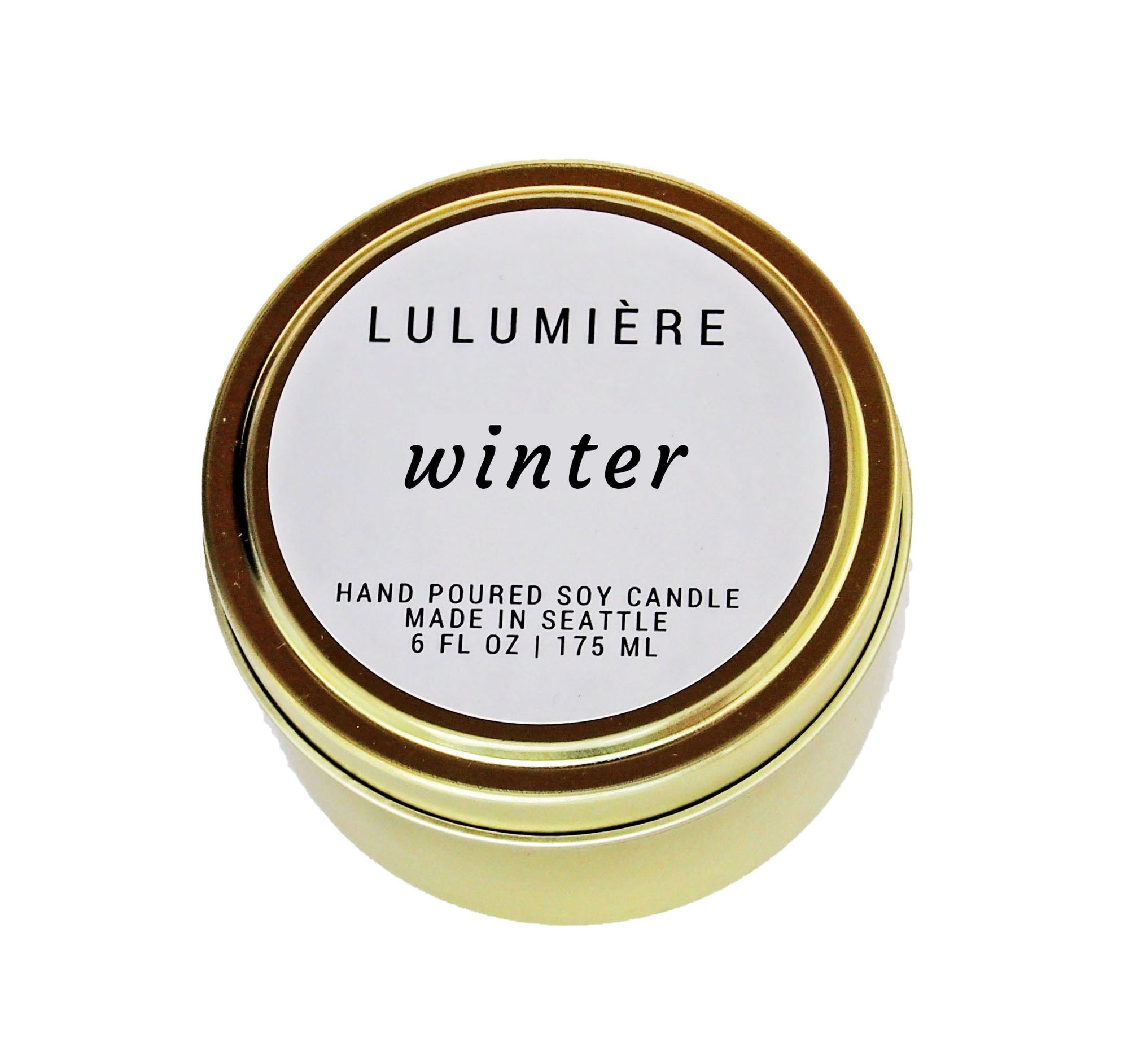 Winter Gold Tin Candle